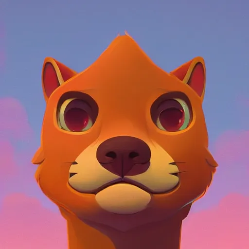 Image similar to face icon stylized minimalist catdog, loftis, cory behance hd by jesper ejsing, by rhads, makoto shinkai and lois van baarle, ilya kuvshinov, rossdraws global illumination