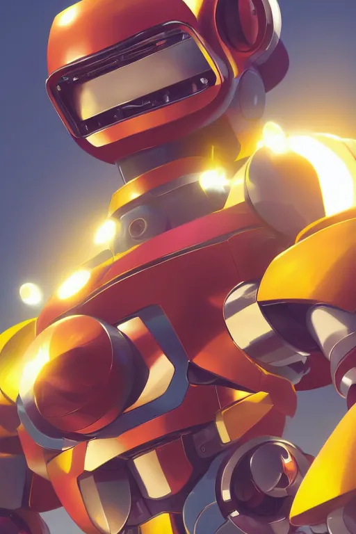 Image similar to metabots medabots medarotto medarot robot minimalist comics, behance hd by jesper ejsing, by rhads, makoto shinkai and lois van baarle, ilya kuvshinov, rossdraws global illumination ray tracing hdr radiating a glowing aura