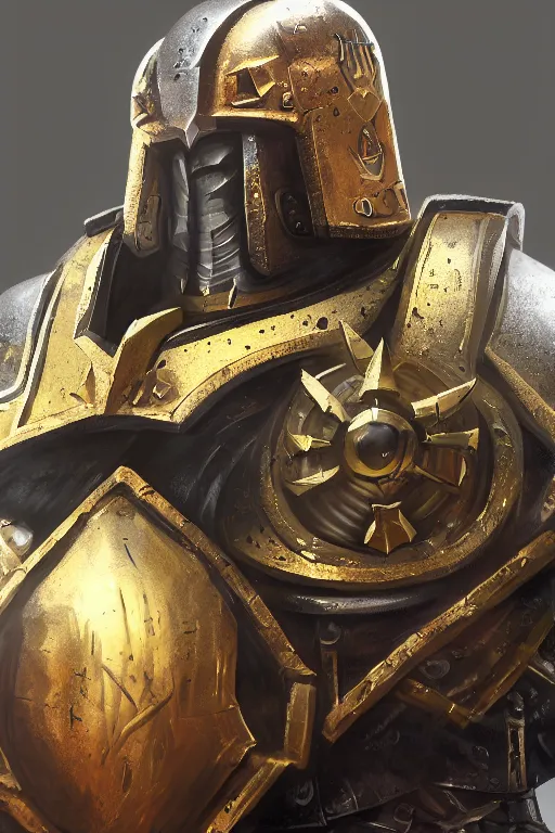 Image similar to armor portrait heros warhammer 4 0 k horus heresy fanart - the primarchs emperor by johannes helgeson animated with vfx concept artist & illustrator global illumination ray tracing hdr fanart arstation zbrush central hardmesh 8 k octane renderer comics stylized