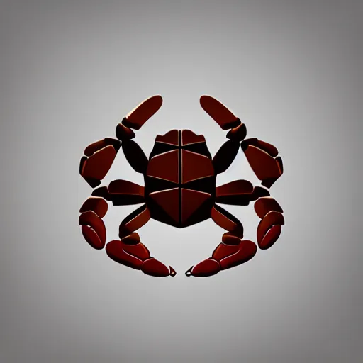 Image similar to new rust crab logo, low poly, vector, artstationhq, digital art