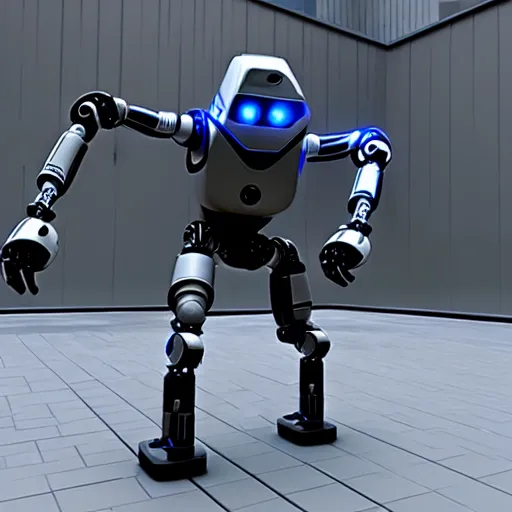 Prompt: Cyberpunk robot doing parkour:: photorealistic:: 4K:: 3D
