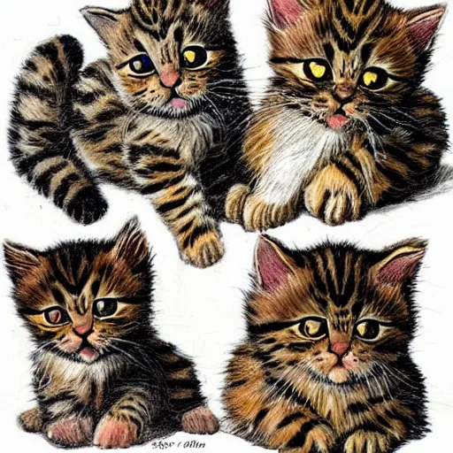 Prompt: caveman drawings of cute kittens