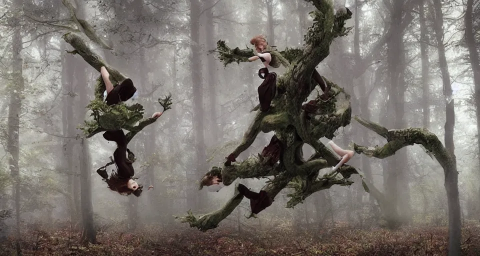 Image similar to Enchanted and magic forest, by Jeremy Geddes