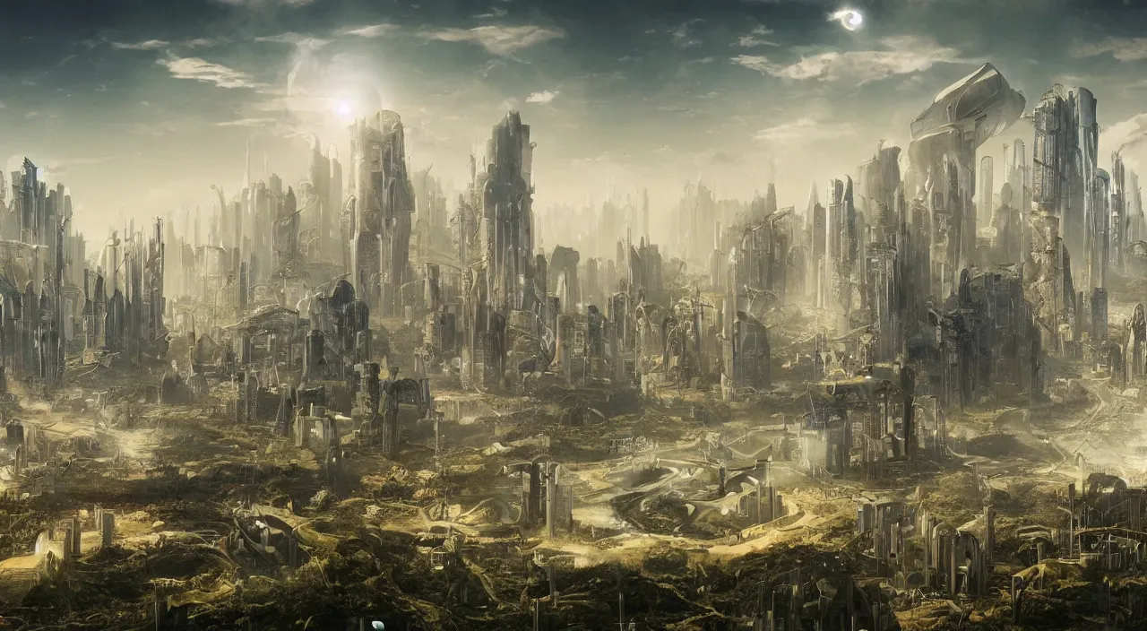 future destroyed city
