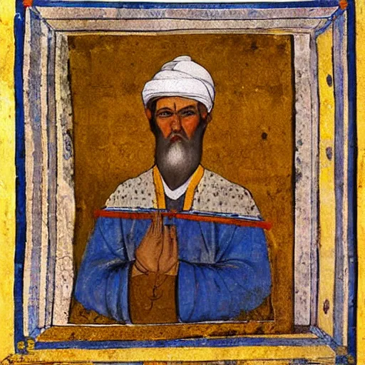 Prompt: 1 5 th century painting depicting haji bektash, located in hajibektash complex, trending on solidworks