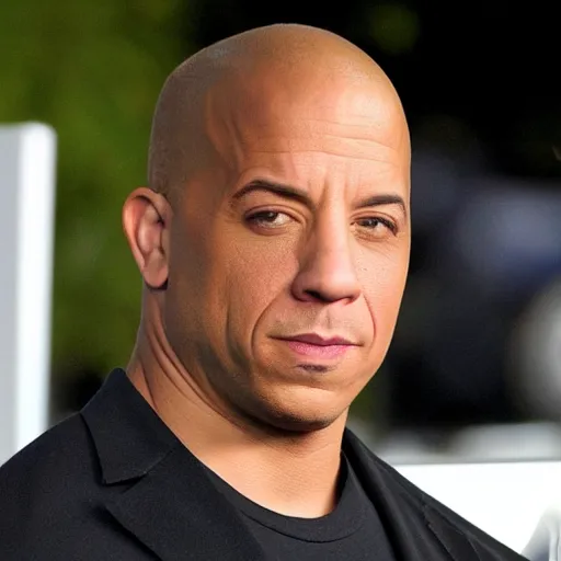 Vin Diesel raising an eyebrow, just like the Rock did, Stable Diffusion