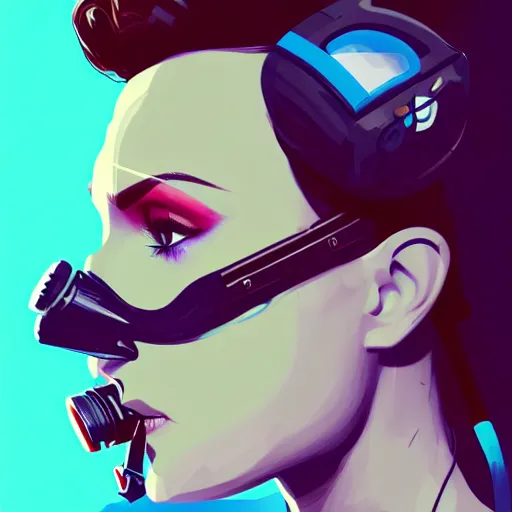 Prompt: a profile photo of an undercover agent with oxygen mask, side profile in underwater, highly detailed, digital painting, artstation, concept art, smooth, sharp focus, illustration by Sandra Chevrier