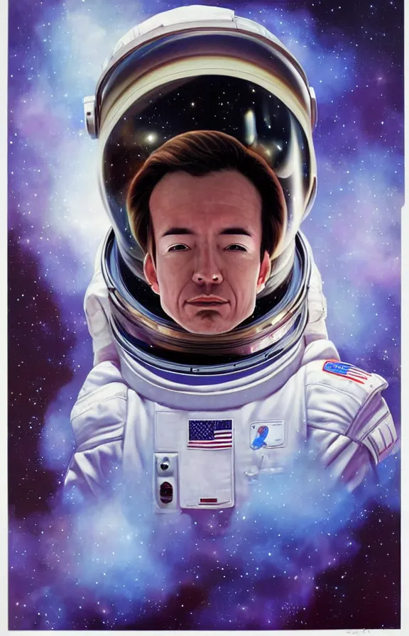 Image similar to portrait of an astronaut, ((((((alien)))))), in the style of hajime sorayama