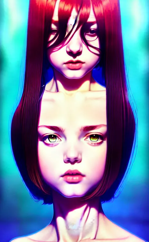 Image similar to a beautiful young british alternative music singer. optical illusion art by ilya kuvshinov lois van baarle ross tran range murata artgerm katsuhiro otomo norman rockwell. highly detailed intricately sharp focus mystically trending deviantart, pinterest, vogue italia, unreal engine 5, 4 k uhd image