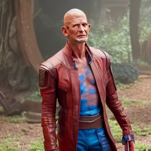 Image similar to film still of Jeff Goldblum as Yondu in Guardians of the Galaxy
