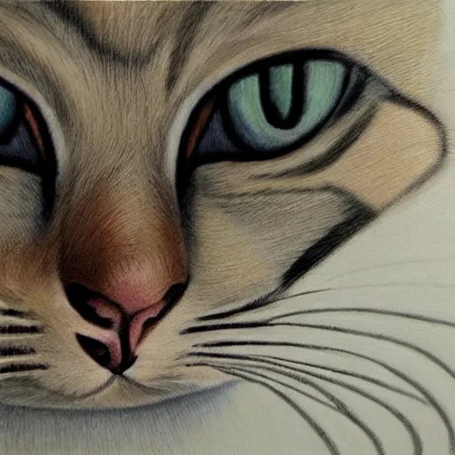 Prompt: anthropomorphic cat. portrait. art