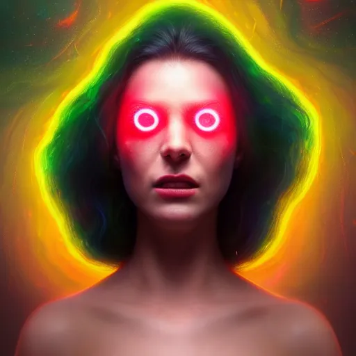 Image similar to I've discovered life, scientist, ecstatic, infinite power, manic, perfect eyes, full body shot, portrait, energized face, noble, transformation, vivid colors, elegant, concept art, sharp focus, digital art, Hyper-realistic, 4K, Unreal Engine, Highly Detailed, HD, Dramatic Lighting by Brom, trending on Artstation