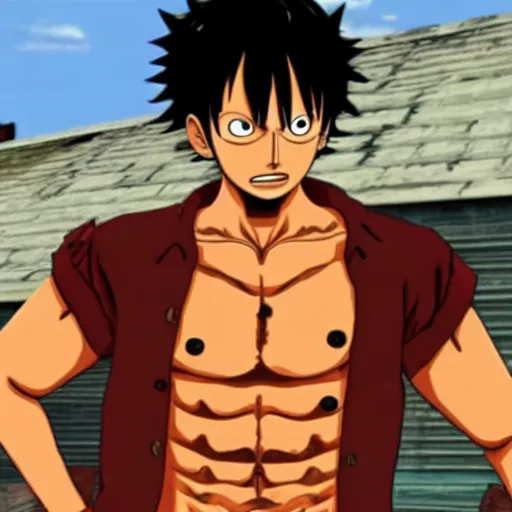 Image similar to luffy in GTA