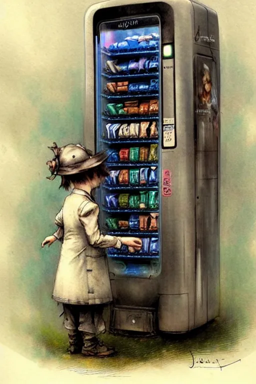 Prompt: ( ( ( ( ( 2 0 2 2 s robot vending machine. muted colors. ) ) ) ) ) by jean - baptiste monge!!!!!!!!!!!!!!!!!!!!!!!!!!!!!!