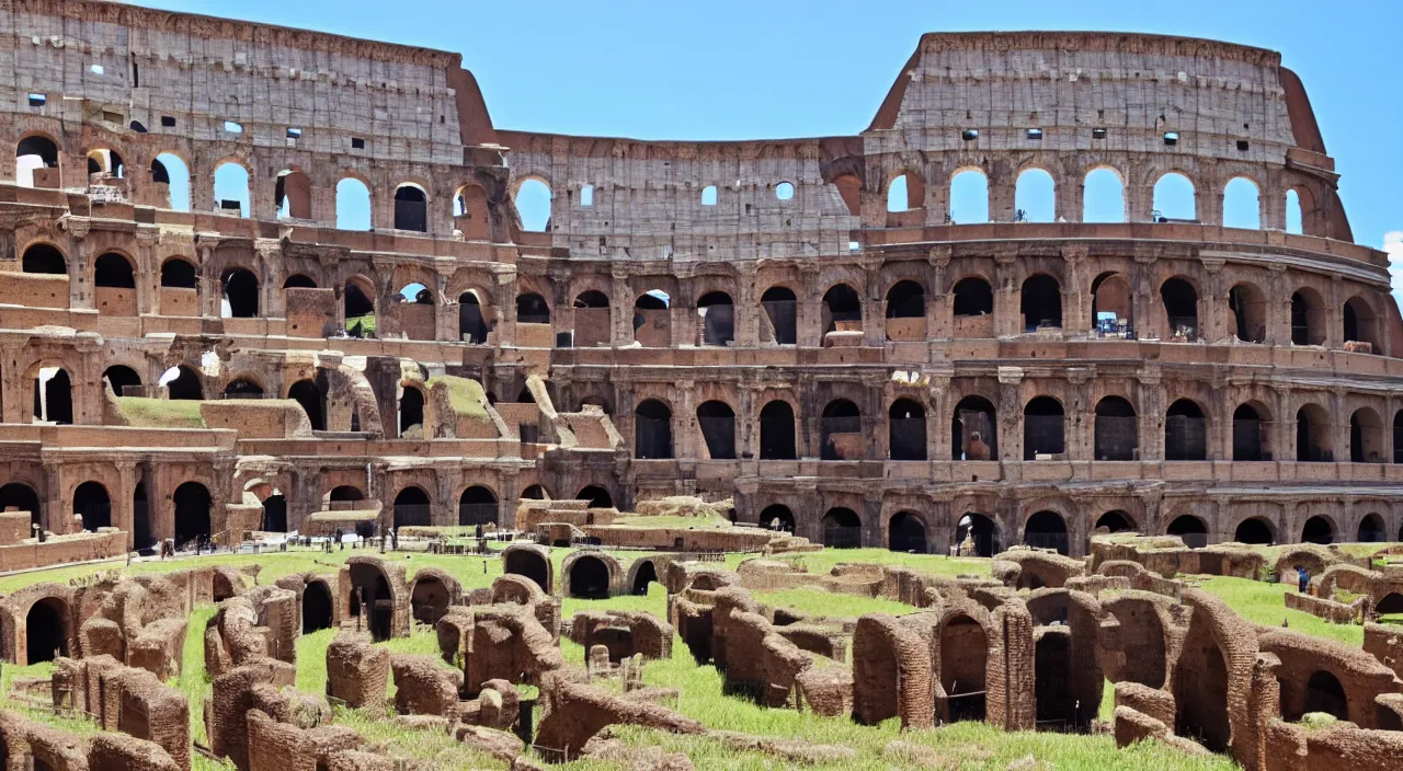 Image similar to undamaged colosseum