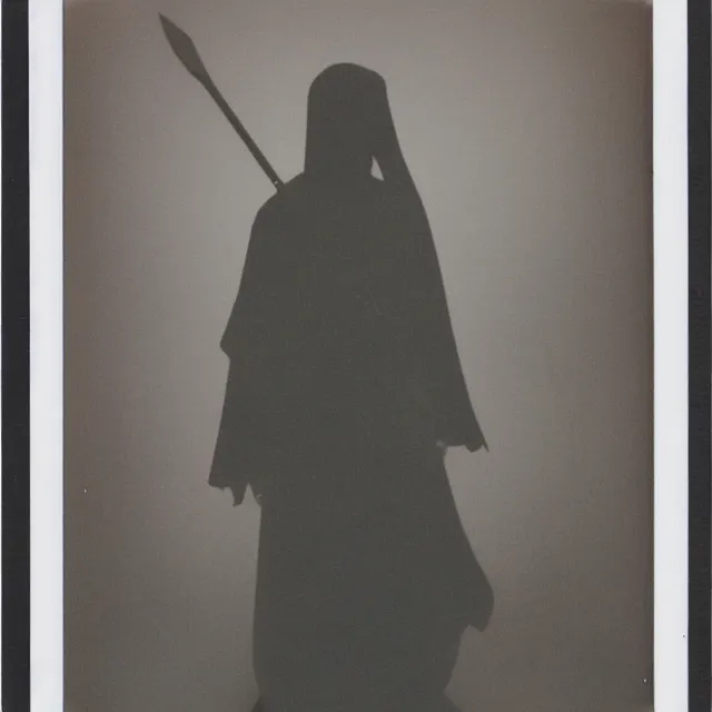 Prompt: polaroid of grim reaper