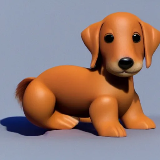 Prompt: cute daschund puppy in a hot dog bun 4k 3d pixar render on white background