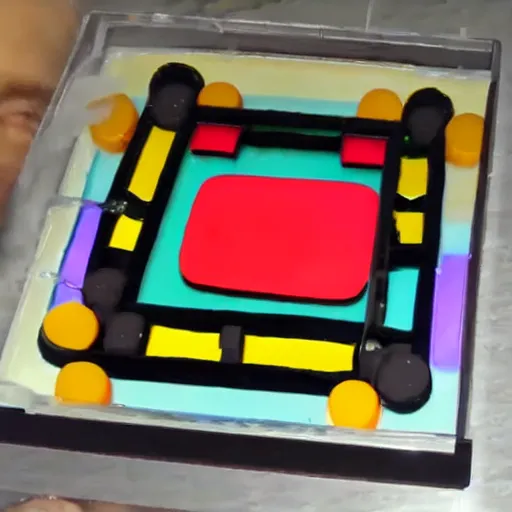 Prompt: youtube diamond play button made out of jello