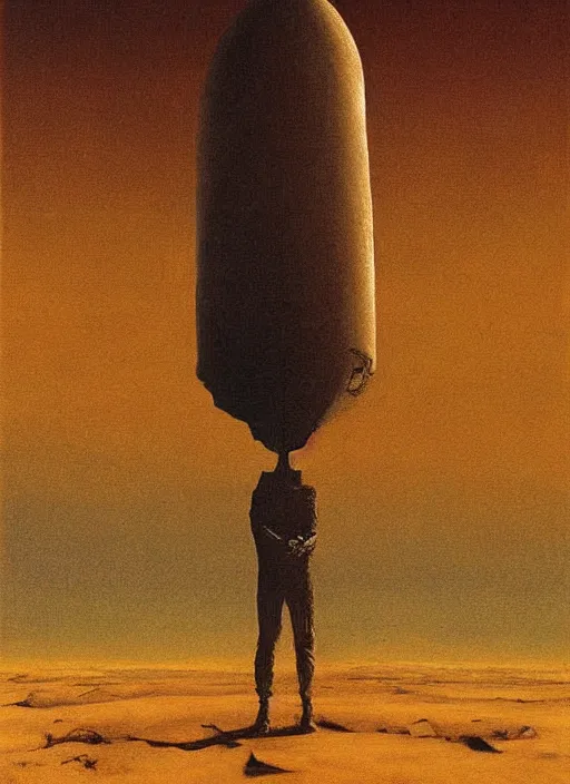 Prompt: A painting in a style of Beksinski of Mars. There is Elon Musk and a rocket. Very detailed, symmetry