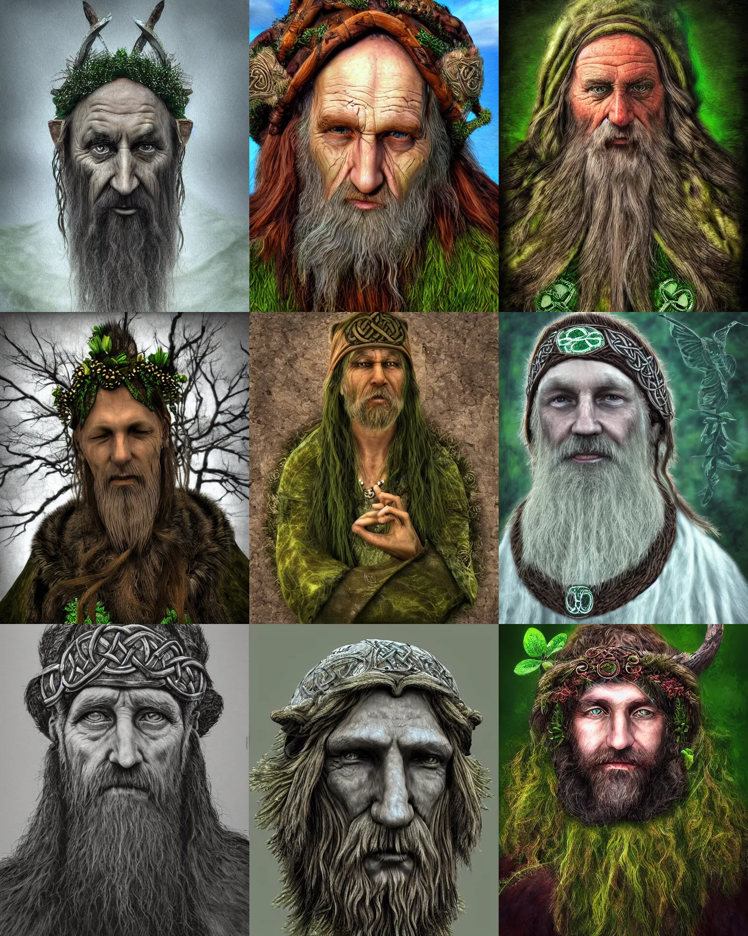 Prompt: celtic druid portrait Ireland photorealistic