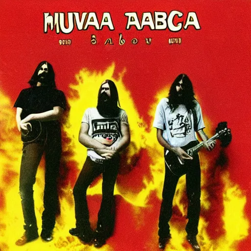 Prompt: nirvana tabasco sauce album cover