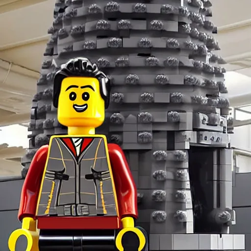 Image similar to lego elon musk statue