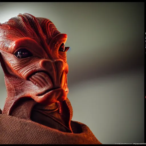 Prompt: first picture of darth jar jar ( eos 5 ds r, iso 1 0 0, f / 8, 1 / 1 2 5, 8 4 mm, postprocessed, bokeh )