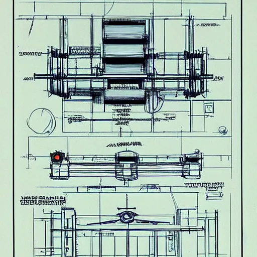 Prompt: very detailed blueprints of a working time machine