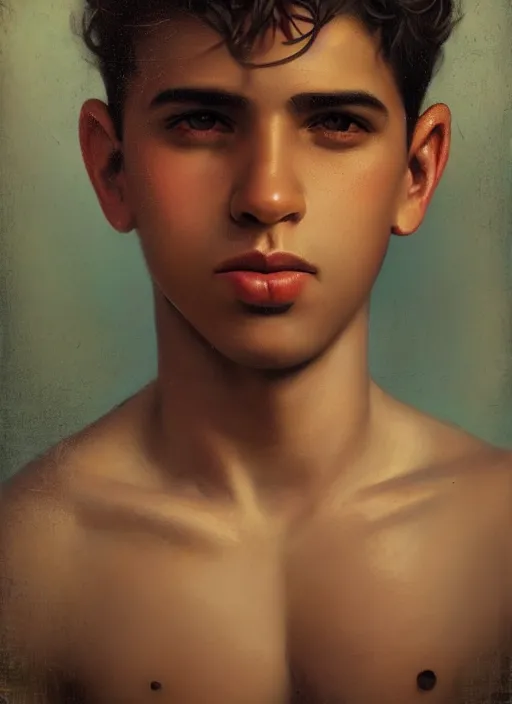 Prompt: portrait of a handsome young cuban boy in old havana, by tom bagshaw and manuel sanjulian and dan dos santos