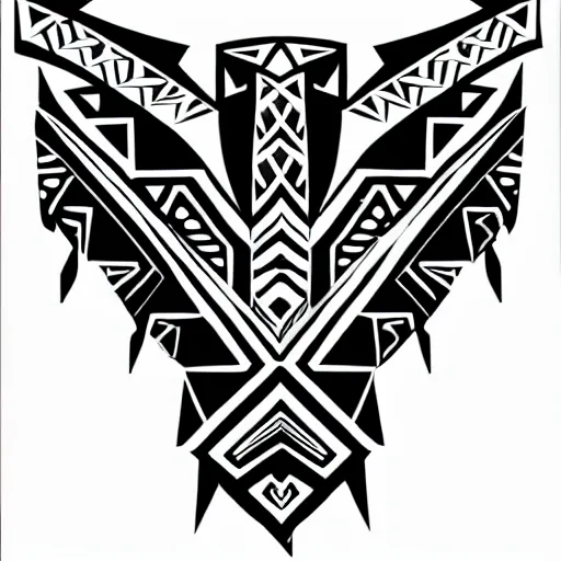 Image similar to a small vector tattoo design. tribal.