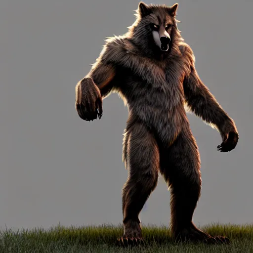 Image similar to cute handsome cuddly werewolf from van helsing unreal engine hyperreallistic render 8k character concept art masterpiece