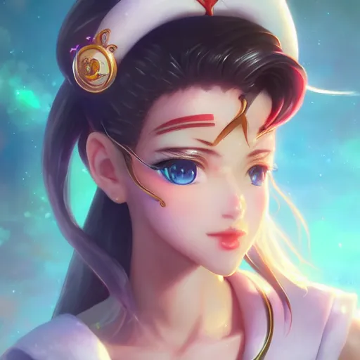 Image similar to a portrait of sailor moon, made by stanley artgerm lau, wlop, rossdraws, artstation, cgsociety, concept art, cgsociety, octane render, trending on artstation, artstationhd, artstationhq, unreal engine, 4 k, 8 k,
