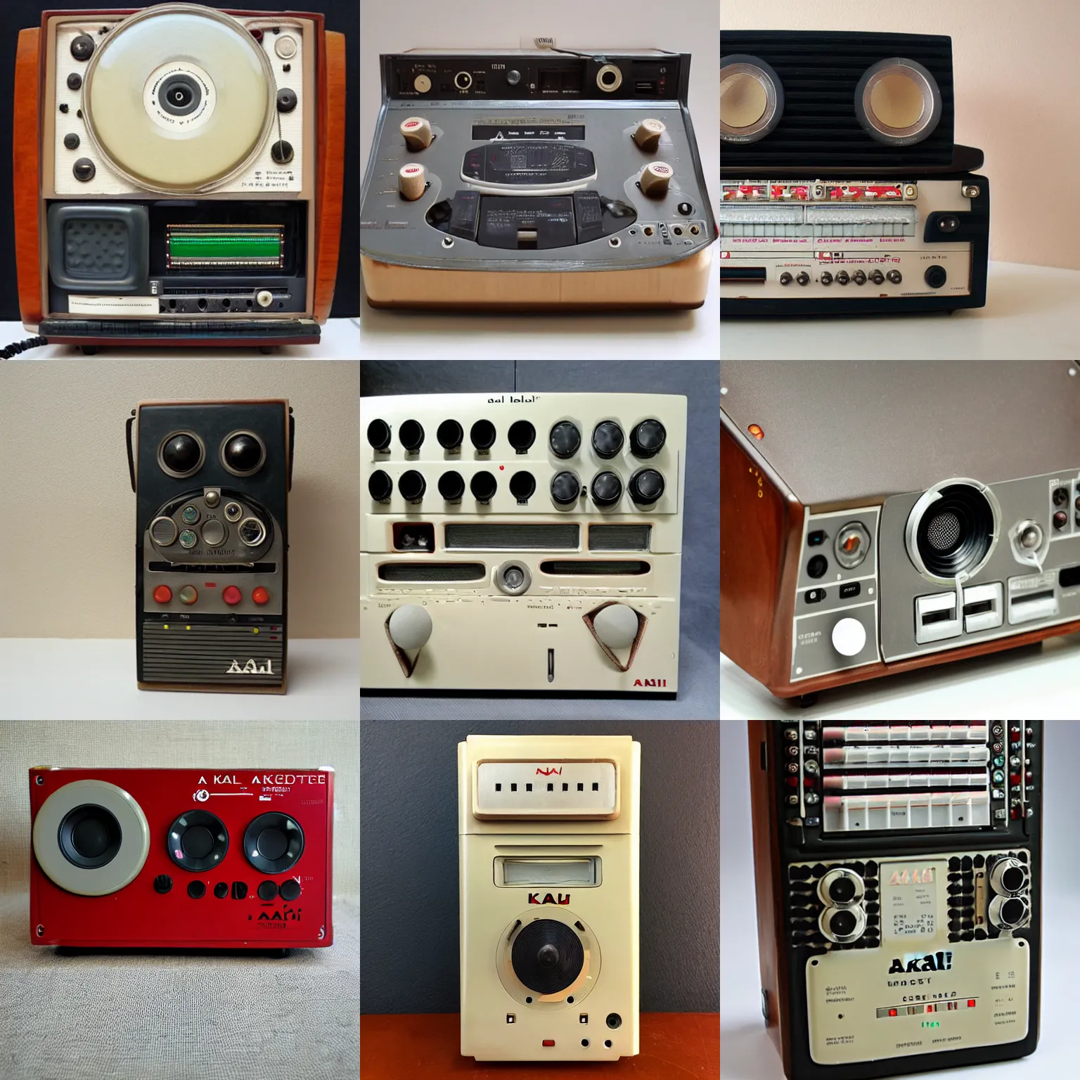 Prompt: vintage magneet tape akai audio recorder, photo