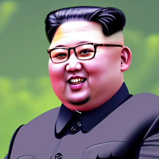 Image similar to kim jong un in bts band, 4 k, high resolution, still, landscape, hd, dslr, hyper realistic