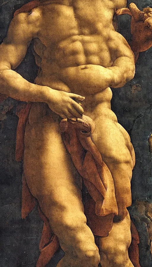 Prompt: Michelangelo\'s painting of David
