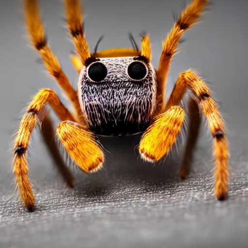 Prompt: 4 k photography of spider wearing headphones