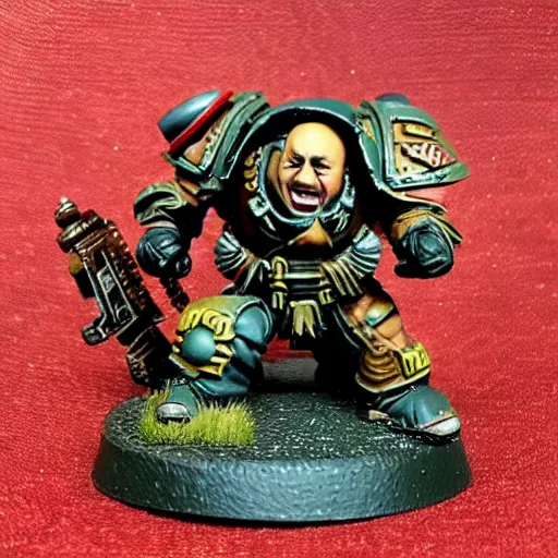 Prompt: danny devito painted wargaming miniature, warhammer 4 0 k, 4 k