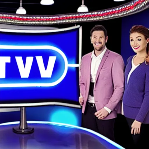 Image similar to Trivia TV show with blue crown logo