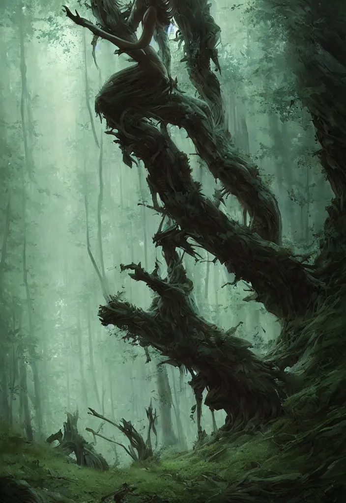 Image similar to Spirit soul of forest, by Greg Rutkowski