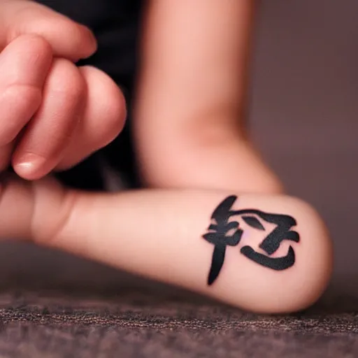 Image similar to a tattoo of a baby doing Kung Fu