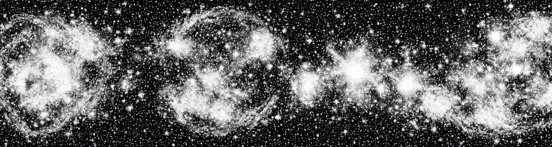 Prompt: Black and white space space. a star surrounded by supernova explosions. geometric. pointillism. clean linework.