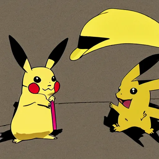 Prompt: Pikachu with a funny hat