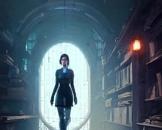 Prompt: highly detailed portrait of eva green, in detroit : become human, stephen bliss, unreal engine, fantasy art by greg rutkowski, loish, rhads, ferdinand knab, makoto shinkai and lois van baarle, ilya kuvshinov, rossdraws, tom bagshaw, global illumination, radiant light, detailed and intricate environment