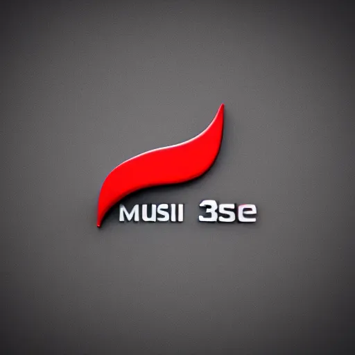 Prompt: 3D logo for music store