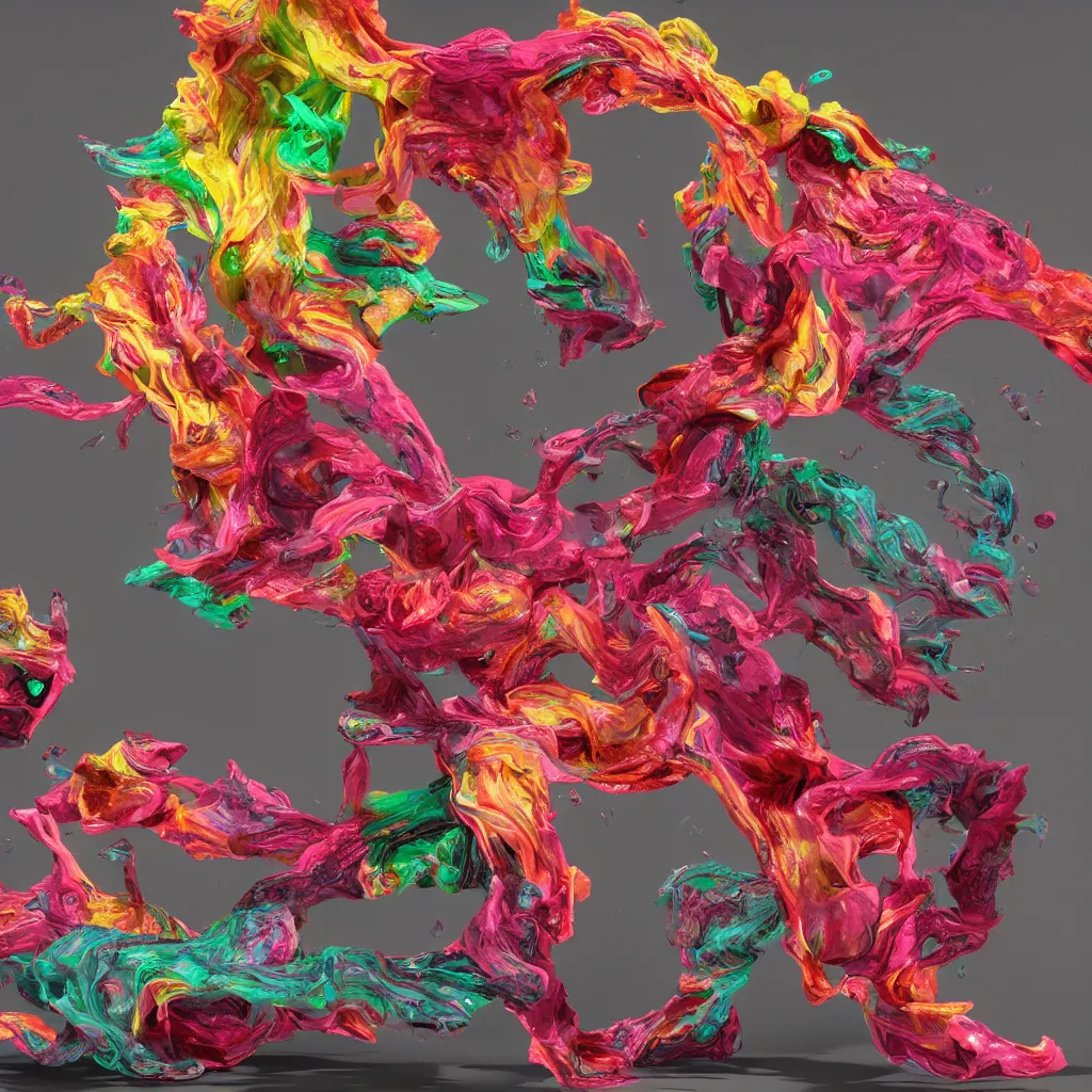 Image similar to painful pleasures by lynda benglis, octane render, colorful, 4 k, 8 k