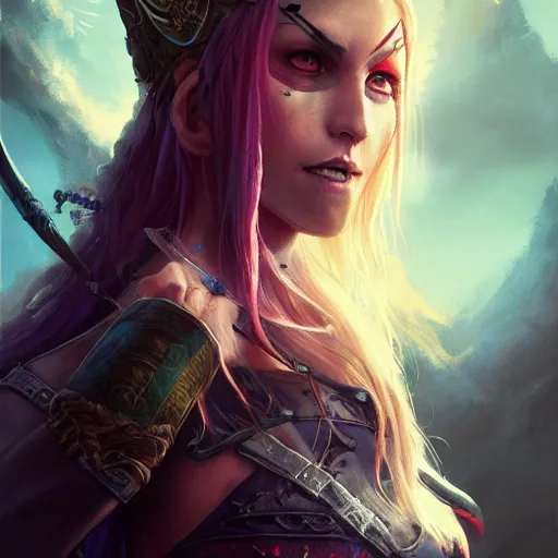 Prompt: female elven pirate with eyepatch, sword, stands tall, DnD character art portrait, matte fantasy painting, DeviantArt Artstation, Character design, intricate artwork by Tooth Wu and greg rutkowski, cinematic, hyper realism, high detail, Vibrant colors, Smooth gradients, High contrast, depth of field