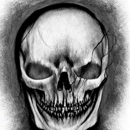 Image similar to “death with dead eyes, dark, ghost, fog, dark fantasy”