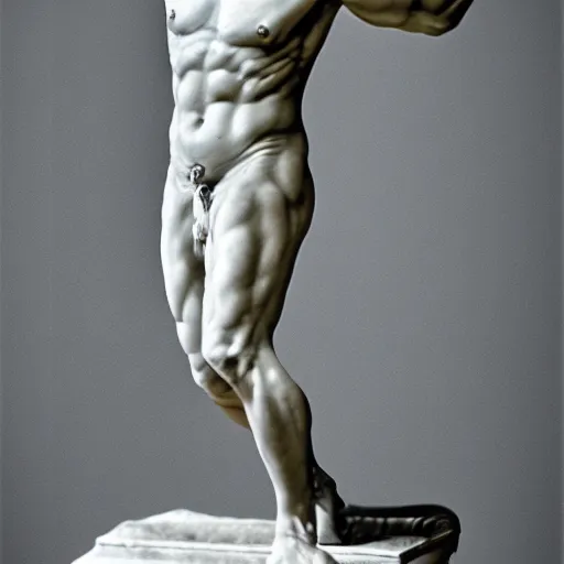 Image similar to anicient greek sculpture terminator photo iphone