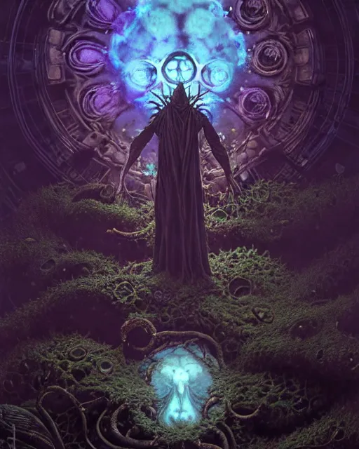 Prompt: the platonic ideal of flowers, rotting, insects and praying of cletus kasady carnage thanos dementor nazgul wild hunt doctor manhattan chtulu mandelbulb spirited away lichen mandala bioshock davinci heavy rain the witcher, d & d, fantasy, ego death, decay, dmt, psilocybin, art by greg rutkowski