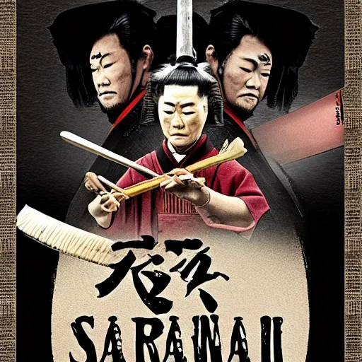 Prompt: Samurai movie poster